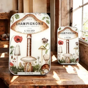 Vintage Mushroom Notions Tin