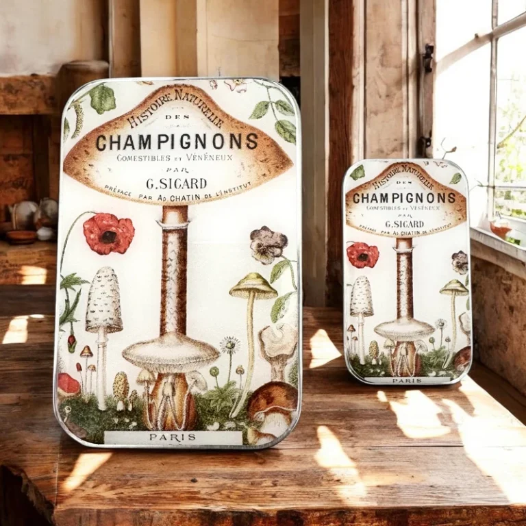 Vintage Mushroom Notions Tin